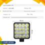 Imagem de Kit Com 10 Farol De Milha 16 Led 48w 12v 24v Trator Agricola