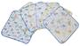 Imagem de Kit Com 10 Fraldinha De Boca Estampada 33 Cm X 33 Cm Com Crochê