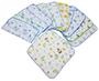 Imagem de Kit Com 10 Fraldinha De Boca Estampada 33 Cm X 33 Cm Com Crochê