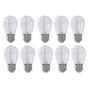 Imagem de Kit com 10  Lâmpada de Filamento Bolinha S14 E27 LED 1W Âmbar 2400K Para Varal de Luzes Externo IP66