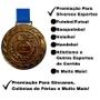 Imagem de Kit Com 10 Medalhas de Bronze M50 Esportiva Honra ao Mérito Com Fita Azul Crespar