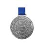 Imagem de Kit Com 10 Medalhas de Prata M60 Esportiva Honra ao Mérito Com Fita Azul Crespar