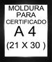 Imagem de Kit com 10 molduras para certificado A4 (21x30) preta vidro