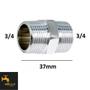 Imagem de Kit com 10 Niple Duplo Cromado Rosca Npt 3/4 X 3/4 Macho União Junção
