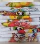 Imagem de Kit com 10 Panos de Prato Estampados - Tecido 100% Algodão (65cmx40cm)