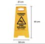 Imagem de Kit com 10 pçs (Cuidado Piso Molhado) - Cavalete Amarelo envio Imediato