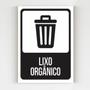 Imagem de kit com 10 placas de sinalização lixo orgânico mdf 20x29 A4