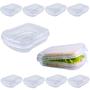 Imagem de Kit com 10 Potes Guarda Lanche P/ Viagem Escola Sanduicheira