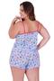 Imagem de Kit Com 10 Short Doll Pijama De Liganete Plus Size Baby Doll Estampado Fresquinho de Calor