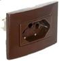 Imagem de Kit Com 10 Tomada Para Moveis Margirius 2P+T Marrom 20A 250V