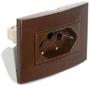 Imagem de Kit Com 10 Tomada Para Moveis Margirius 2P+T Marrom 20A 250V