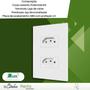 Imagem de Kit Com 10 Tomadas Dupla Home 10a Com Placa Branca - B.lux