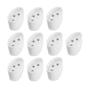 Imagem de Kit com 10 Tomadas Plug 20A 2P+T Bivolt Branco DN1612 Legrand