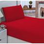 Imagem de Kit Com 10 Unidades Lençol Solteiro Com Elástico Vermelho