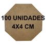 Imagem de Kit Com 100 Bolachas 4 cm Oitavada Placa Chapa MDF 3mm