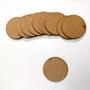 Imagem de Kit Com 100 Bolachas 5 Cm Com 1 Furo Mdf Crú Círculo Aplique