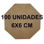 Imagem de Kit Com 100 Bolachas 6 cm Oitavada Placa Chapa MDF 3mm