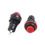 Kit Com 100 Chaves Botão Ds-211 Com Trava Vermelha - Lt157- Componentes Imagem de Kit Com 100 Chaves Botão Ds-211 Com Trava Vermelha