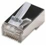 Imagem de Kit Com 100 Conectores Rj45 Macho, Cat6 Blindado