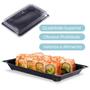 Imagem de Kit Com 100 Embalagem Descartável Delivery Combinado Sushi M