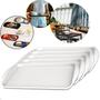 Imagem de Kit com 12 Bandeja Multiuso Retangular 44x30,7 cm Resistente Restaurante Self Service FastFood Bares
