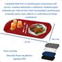 Imagem de Kit com 12 Bandeja Multiuso Retangular 44x30,7 cm Resistente Restaurante Self Service FastFood Bares