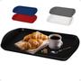 Imagem de Kit com 12 Bandejas Multiuso Retangular 35,8x23,6 Resistente Restaurante Self Service FastFood Bares