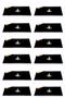 Imagem de Kit Com 12 Bandejas Sushi e Sashimi Preto