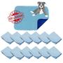 Imagem de Kit com 12 Banheiro para Cães Tecido Ecológico 70x50 Azul - 200 Lavagens - Inteligente