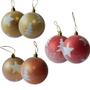 Imagem de Kit com 12 Bolas 8cm Para Árvore de Natal 2 Modelos Orvalhadas