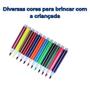 Imagem de Kit Com 12 Canetinhas Colorido Desenho Com Carimbo Divertida