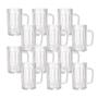 Imagem de Kit Com 12 Copo Caneca De Chopp Cerveja Gelada Churrasco Boteco Zero Grau 375ml Design Clássico