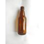 Imagem de kit com 12 garrafas de vidro artesanal ambar 300ml decoracao festas lembrancinhas potes vasos vasilhas