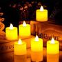 Imagem de Kit Com 12 Mini Velas A Pilha Enfeite Decorativo Natal Cor Amarelo 