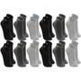 Imagem de Kit Com 12 Pares De Meia Baixa Lupo Sport Modelo Cano Curto Esportiva Em Algodão Tamanho 33 ao 44