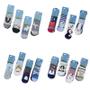 Imagem de Kit com 12 Pares de Meias Personalizadas Cano Longo Infantil Masculina 