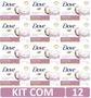 Imagem de Kit com 12 Sabonetes em Barra Dove Leite de Coco e Jasmim 90g