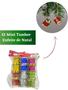 Imagem de Kit Com 12 Tambor Enfeite Pendente Colorido Decorativo Árvore De Natal Cores Sortidas Decoração