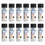 Imagem de Kit com 12 Tinta Spray Preto Fosco Tekbond 350ml/250g