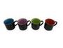 Imagem de Kit  com 12 xícaras colorida de café Porcelana Casita