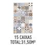 Imagem de Kit com 15 Caixas de Revestimento Hidra Colorido 34x60