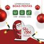 Imagem de Kit com 15 Lembrancinhas Natalinas em Coração  Enfeites em MDF para Decoração de Natal