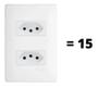 Imagem de Kit com 15 Tomadas Dupla Padrão 2P+T Distanciadas 10A/250V Habitat - FAME