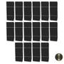 Imagem de Kit com 16 Arandelas na cor Preta Retangular 2 Frisos 2 Focos Soquete E27 - Bivolt Externa Mf116