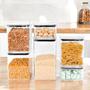 Imagem de Kit com 17 Potes Herméticos para Alimentos com Tampa Porta Mantimentos Empilháveis  2100ml 1300ml 550ml