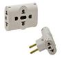 Imagem de Kit Com 2 Adaptador Pino Universal Tomada Benjamim T 10a/20a