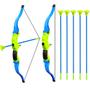 Imagem de Kit com 2 Arco e Flecha de Brinquedo com Alvo e 6 Flechas com Ventosa Grudam