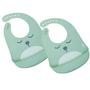Imagem de Kit com 2 Babadores Infantil Cata Migalhas Silicone Gumy com Ajuste Buba