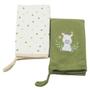 Imagem de Kit Com 2 Babinhas Hug Zebra Big Friends Bege E Verde