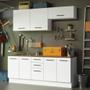 Imagem de Kit com 2 Balcões e 2 Armários Aéreos Multiuso 200cm Branco/Rustic Agata Madesa